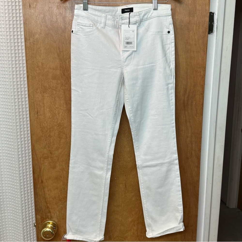 Theory Dracie white skinny jean